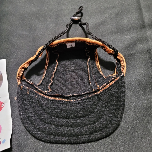 Cute NEW Tailup Orange Dog or Cat Cap~Hat~Medium~Adjustable Tie Hat - Picture 5 of 5